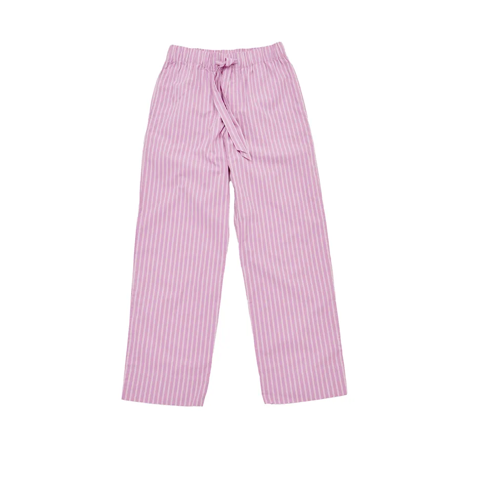 Poplin Pyjamas Pants Purple Pink Stripes