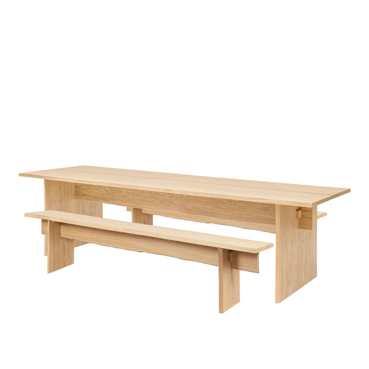 Bookmatch Table 275 cm + Benches - Oak