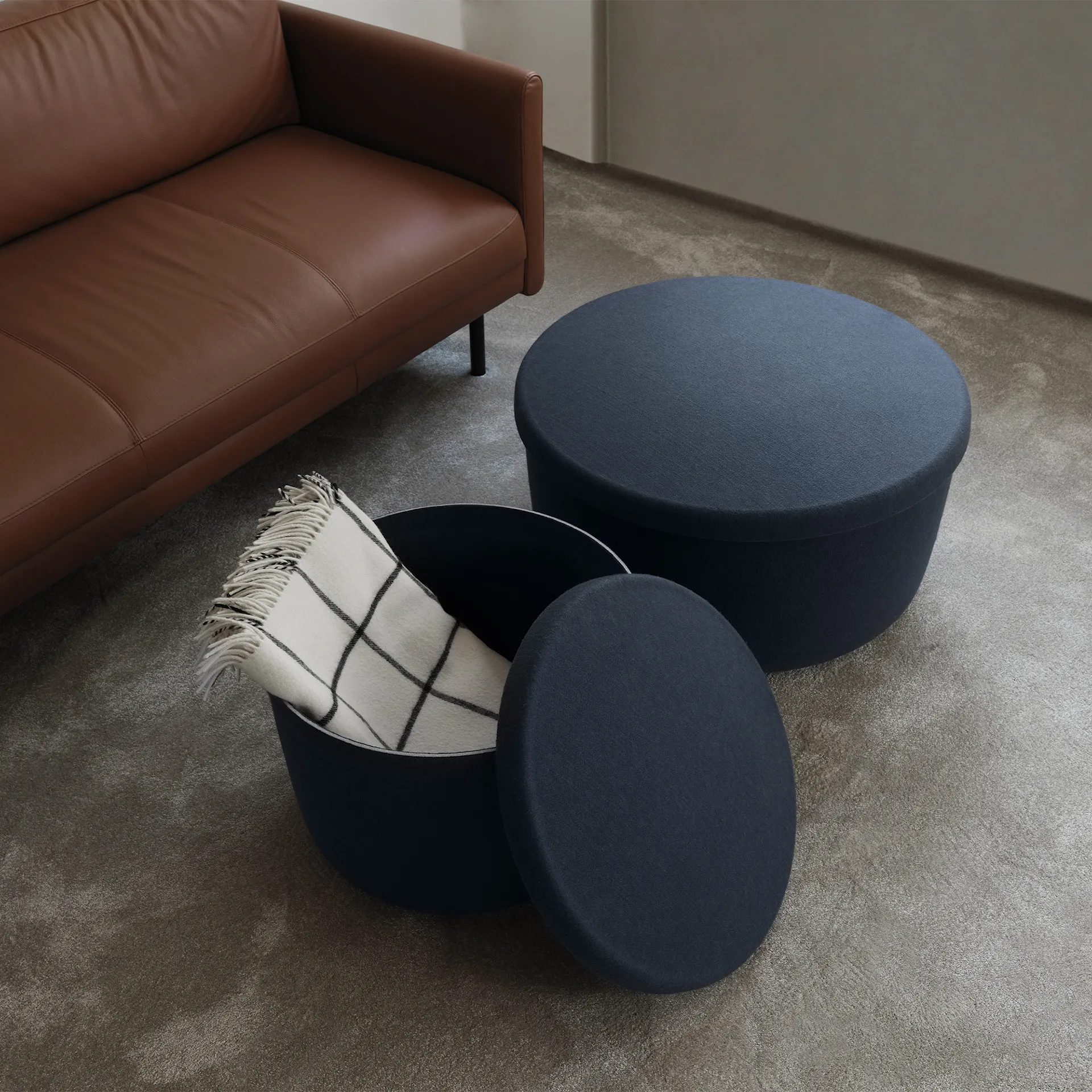 Hide Storage Pouf Small - Normann Copenhagen - NO GA