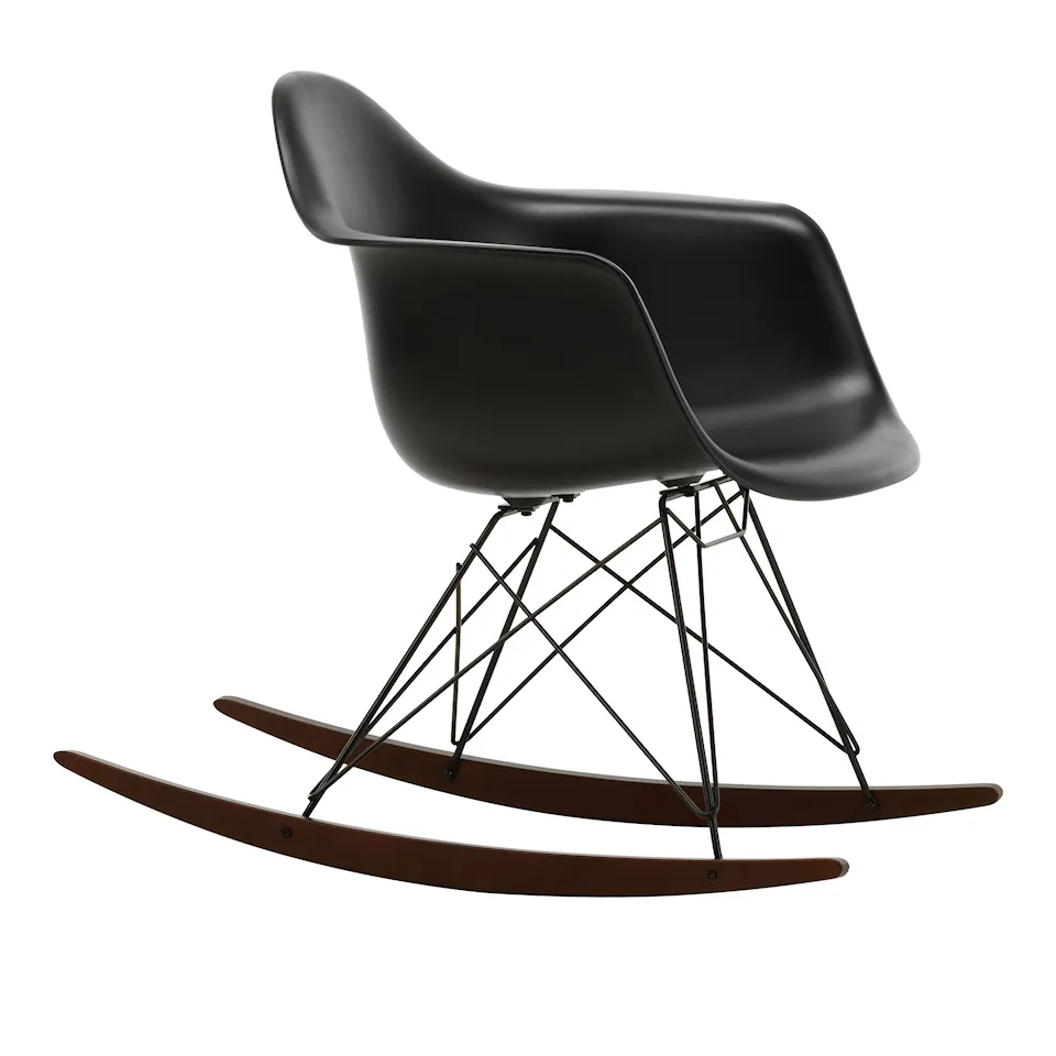 Eames Plastic Armchair RAR - 12 Deep Black - Basic Dark Base - Dark Maple