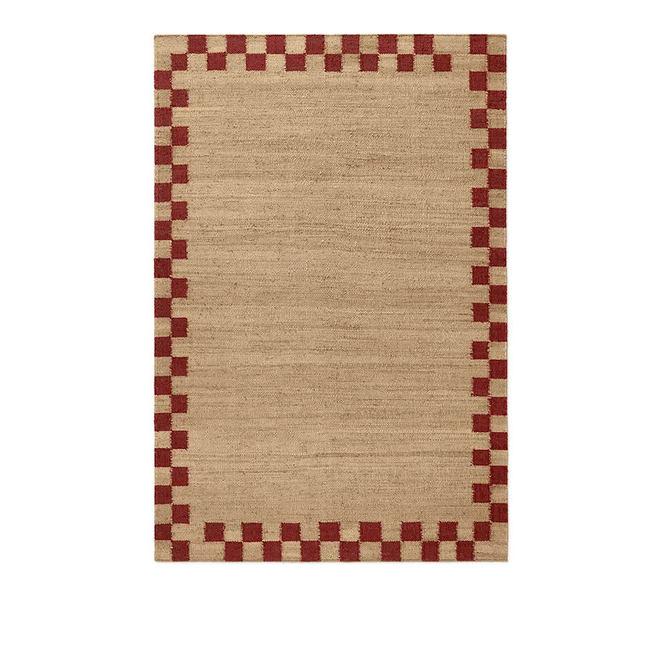 Jute Border Red matta