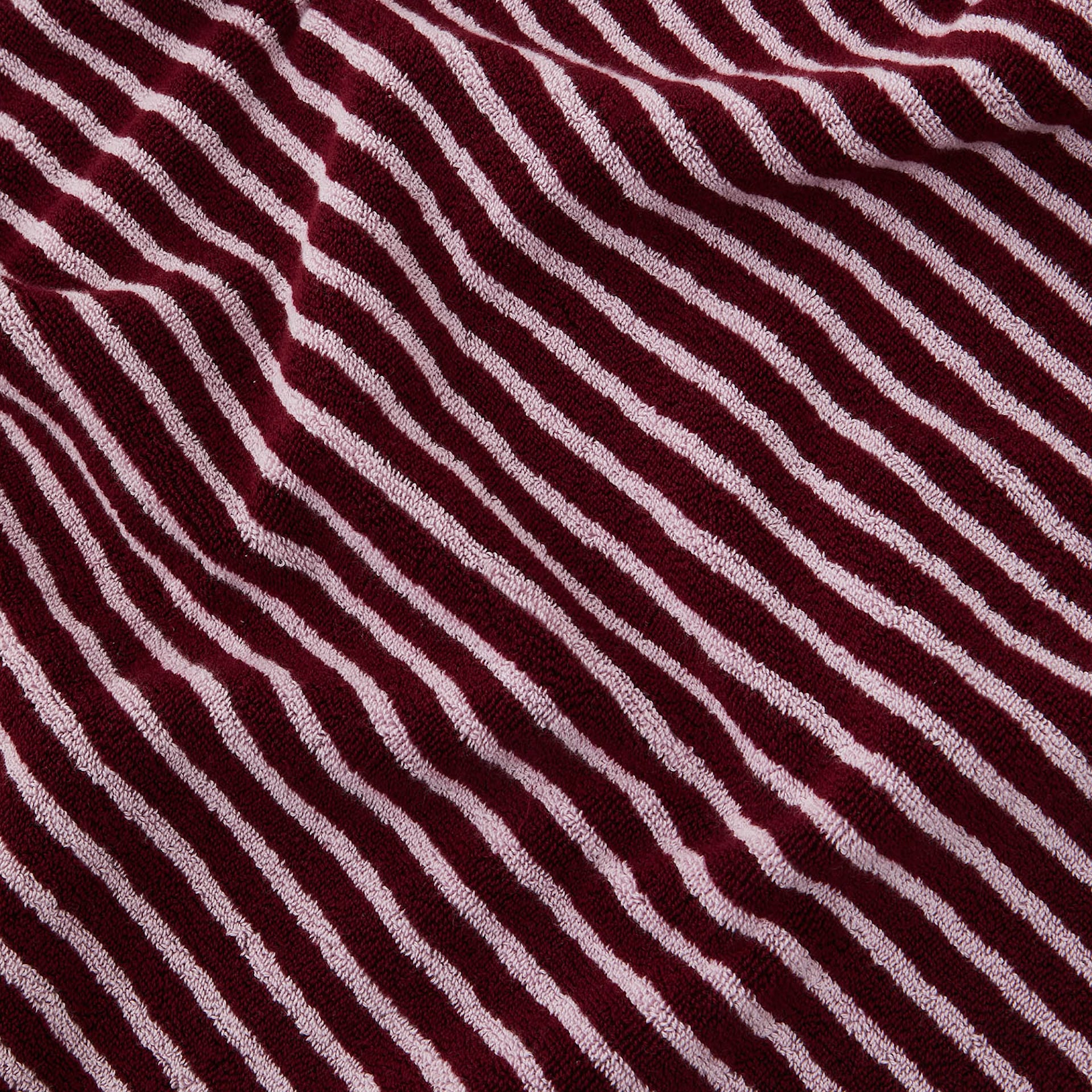 Terry Towel Striped Red  Rose - TEKLA - NO GA