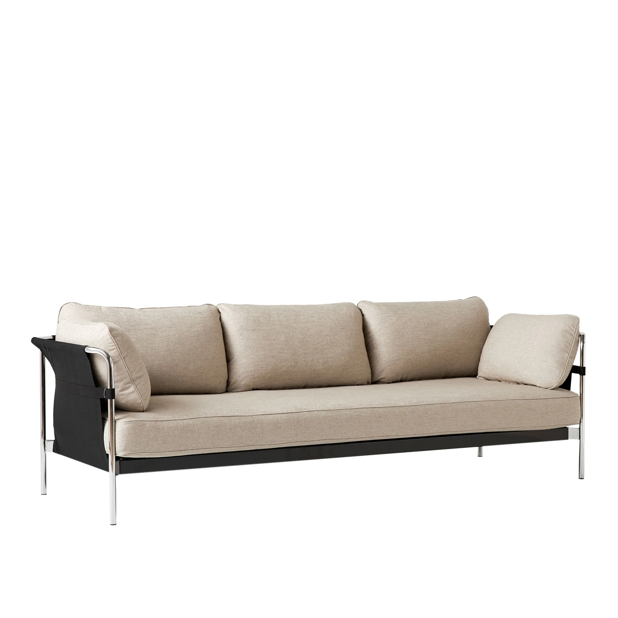 Can 3-sitssoffa Chrome/Black - 1
