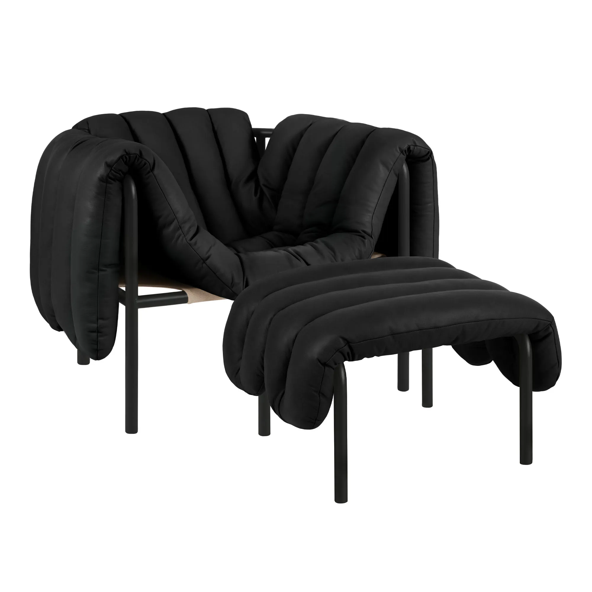 Puffy Lounge Chair + Ottoman - 1