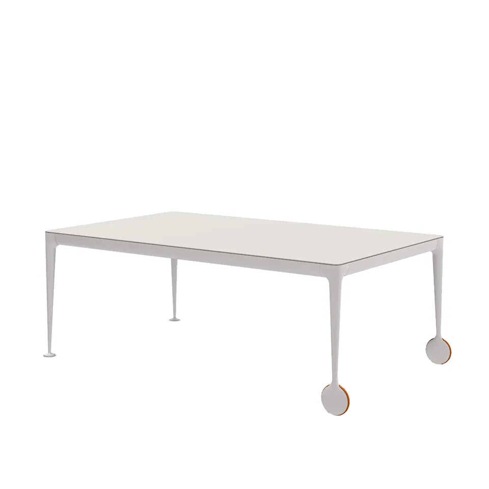 Big Will Extending table White aluminium frame/White top