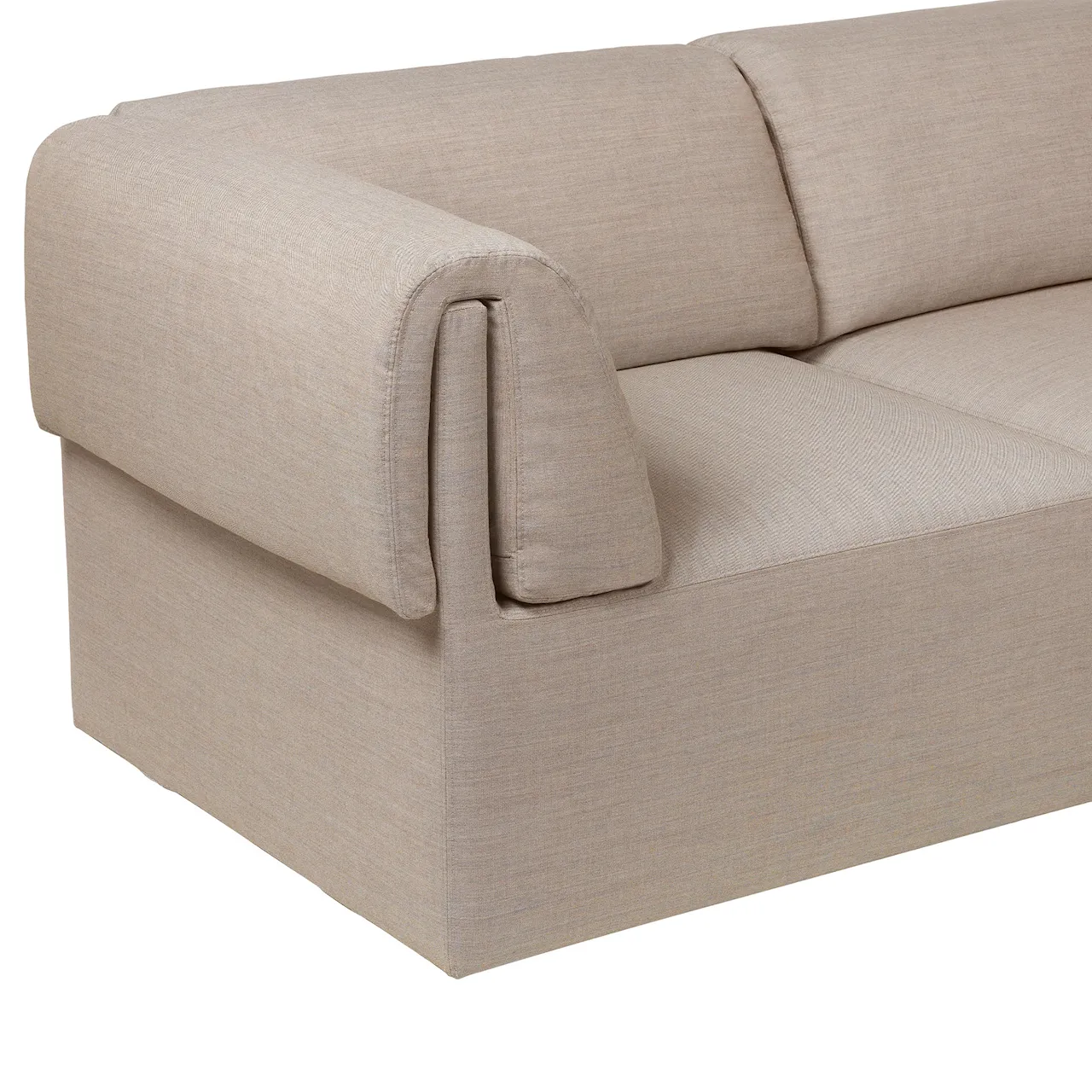 Wonder Sofa - Fully Upholstered, 3-seater with armrests, 280x95 , Kvadrat, Canvas 2 - 0224