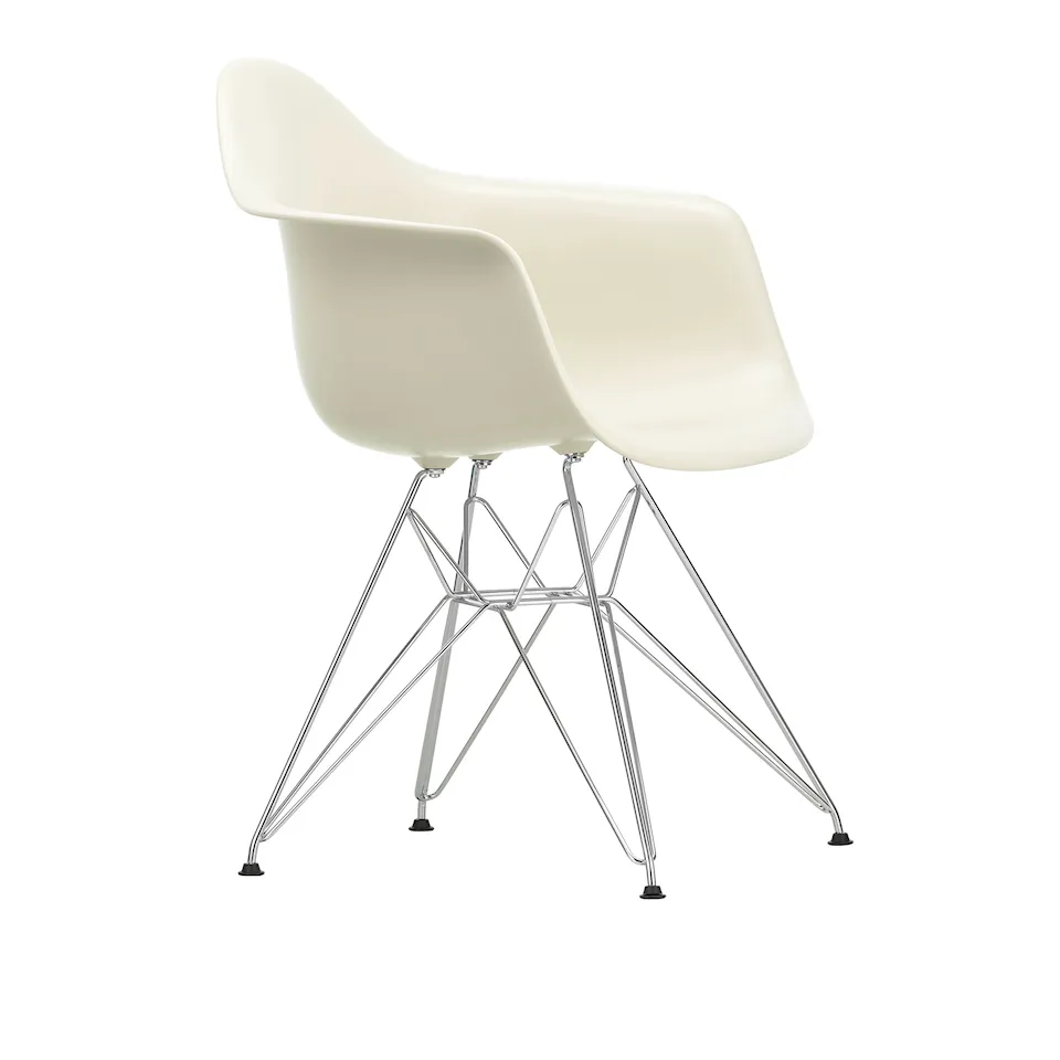 Eames Plastic Armchair DAR 11 Pebble Chrome Base