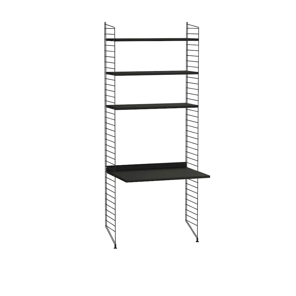 Kontor hyllsystem A svart/svart