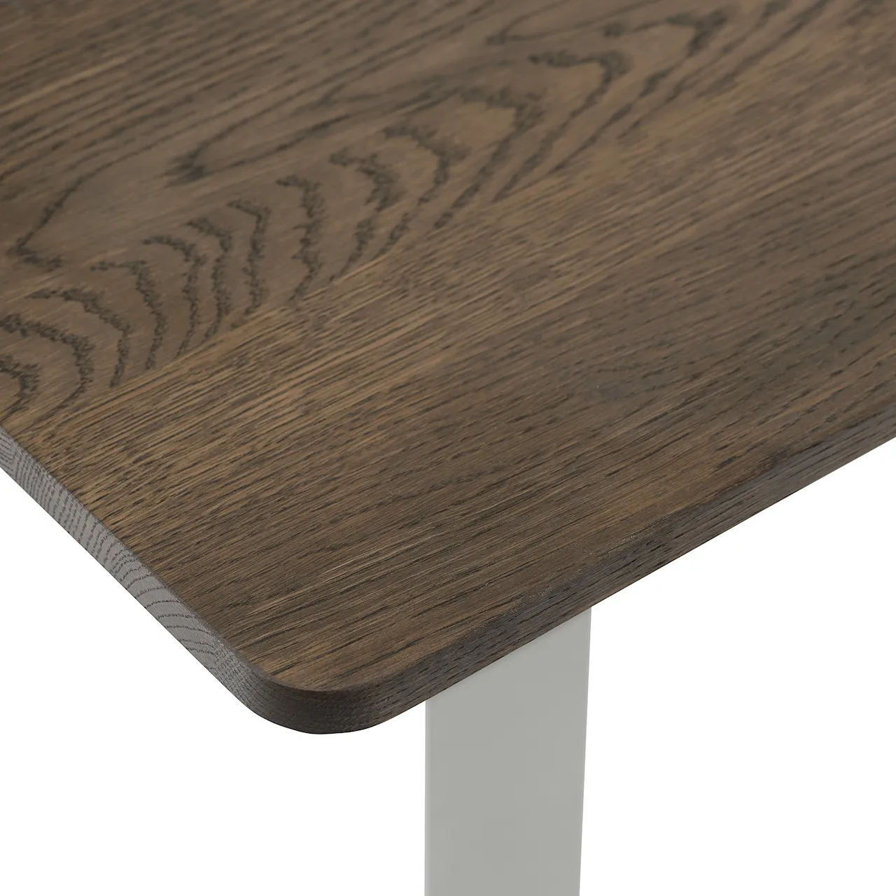 70/70 Table Solid Smoked Oak / White 170x85 cm