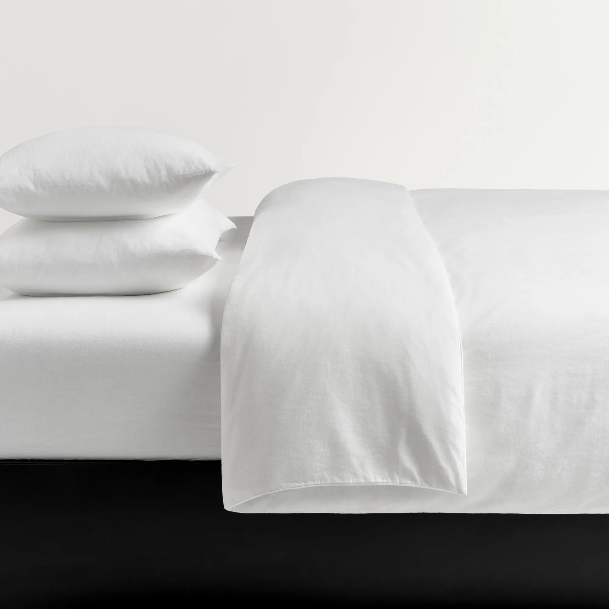 Linen Blend Crisp White påslakan - 5